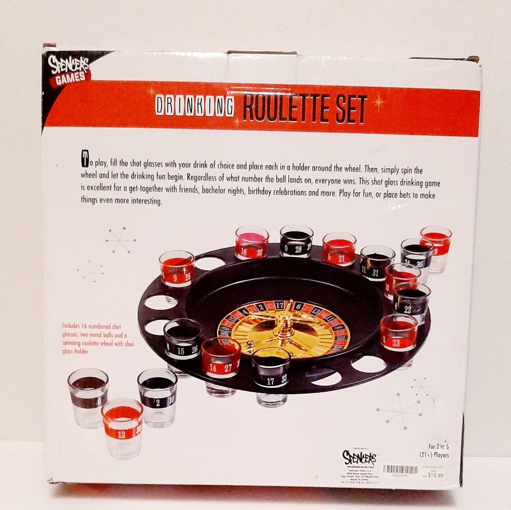 Roulette Casino Shot Glass Drinking Game Set (2 Balls and 16 glasses) Brand New - Picture 3 of 6